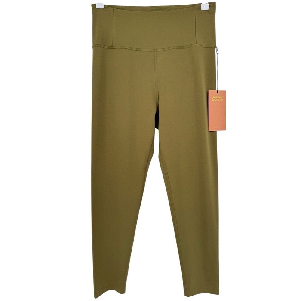 Girlfriend Collective FLOAT Ultralight 7/8 Legging in Fern Olive Green Size L